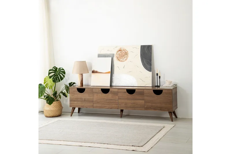 Khalidur Tv-bänk 180 cm - Valn öt - Möbler - Vardagsrum - Tv-möbler & mediamöbler - Tv-bänkar