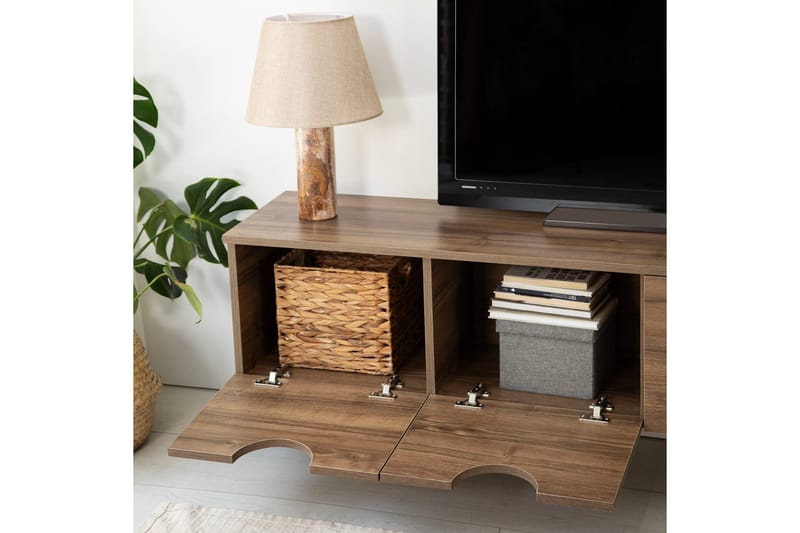 Khalidur Tv-bänk 180 cm - Valnöt - Möbler - Vardagsrum - Tv-möbler & mediamöbler - Tv-bänkar