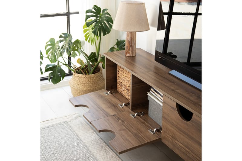 Khalidur Tv-bänk 180 cm - Valnöt - Möbler - Vardagsrum - Tv-möbler & mediamöbler - Tv-bänkar