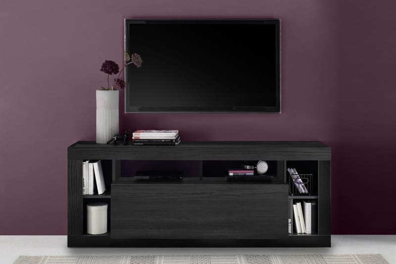 KNIPTON Tv-bänk 42x172x66 cm Svart - Möbler - Vardagsrum - Tv-möbler & mediamöbler - Tv-bänkar