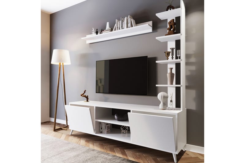 KOLEJI Tv-bänk 180 cm Vit - Tv-bänkar