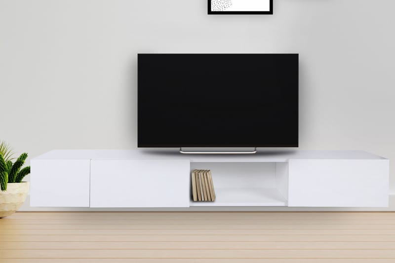 LAGENEU Tv-bänk 180 cm Vit - Möbler - Vardagsrum - Tv-möbler & mediamöbler - Tv-bänkar