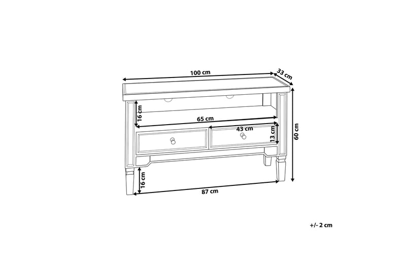 LEIST TV-Bänk 100 cm Silver - Möbler - Vardagsrum - Tv-möbler & mediamöbler - Tv-bänkar