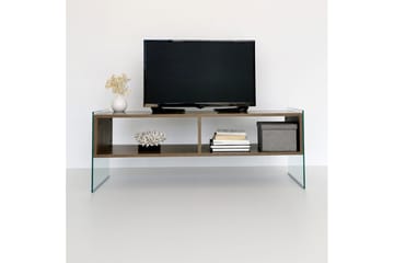 Lekkenne Golvstående TV-bänk 122 cm med Förvaring i Mörkt Trä - Brun - Möbler - Vardagsrum - Tv-möbler & mediamöbler - Tv-bänkar