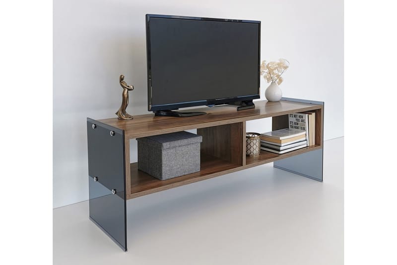 Lekkenne TV-bänk 122 cm - Mörkbrun - Möbler - Vardagsrum - Tv-möbler & mediamöbler - Tv-bänkar
