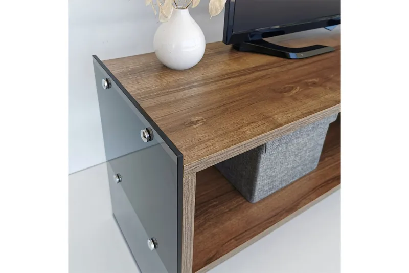 Lekkenne TV-bänk 122 cm - Mörkbrun - Möbler - Vardagsrum - Tv-möbler & mediamöbler - Tv-bänkar