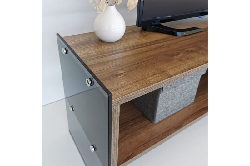 Lekkenne TV-bänk 122 cm - Mörkbrun - Möbler - Vardagsrum - Tv-möbler & mediamöbler - Tv-bänkar
