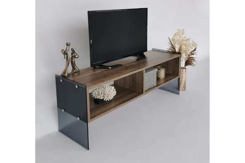 Lekkenne TV-bänk 122 cm - Mörkbrun - Möbler - Vardagsrum - Tv-möbler & mediamöbler - Tv-bänkar
