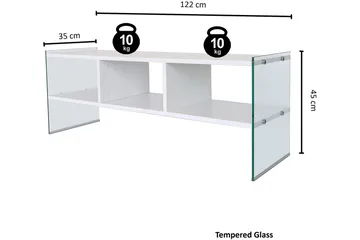 Lekkenne TV-bänk 122 cm - Vit - Möbler - Vardagsrum - Tv-möbler & mediamöbler - Tv-bänkar