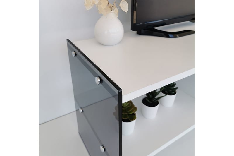 Lekkenne TV-bänk 122 cm - Vit/Grå - Möbler - Vardagsrum - Tv-möbler & mediamöbler - Tv-bänkar