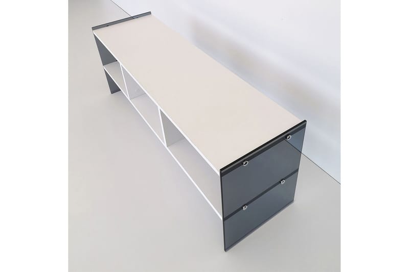 Lekkenne TV-bänk 122 cm - Vit/Grå - Möbler - Vardagsrum - Tv-möbler & mediamöbler - Tv-bänkar