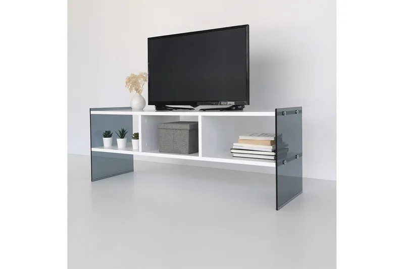 Lekkenne TV-bänk 122 cm - Vit/Grå - Möbler - Vardagsrum - Tv-möbler & mediamöbler - Tv-bänkar