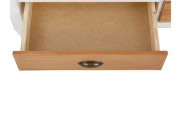 Lenham TV Bänk 110 cm med Förvaring i Ljust Trä - Vit|Beige - Möbler - Vardagsrum - Tv-möbler & mediamöbler - Tv-bänkar