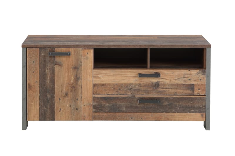 LEVALSA TV-Bänk 142 cm Brun/Grå - Möbler - Vardagsrum - Tv-möbler & mediamöbler - Tv-bänkar