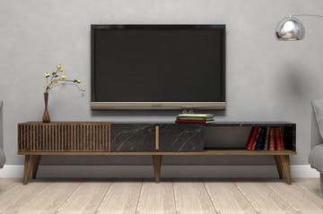 Lissione Tv-bänk 180 cm - Mörkbrun/Svart - Möbler - Vardagsrum - Tv-möbler & mediamöbler - Tv-bänkar