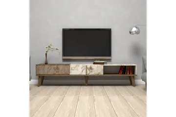 Lissione Tv-bänk 180 cm - Mörkbrun/Vit - Möbler - Vardagsrum - Tv-möbler & mediamöbler - Tv-bänkar