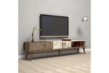 Lissione Tv-bänk 180 cm - Mörkbrun/Vit - Möbler - Vardagsrum - Tv-möbler & mediamöbler - Tv-bänkar