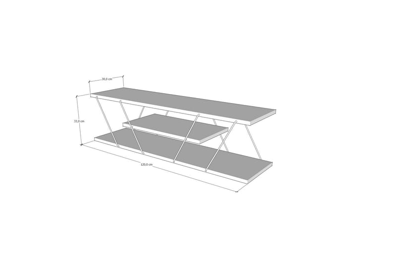 LJUSFORS Tv-bänk 120 cm Gul/Svart - Möbler - Vardagsrum - Tv-möbler & mediamöbler - Tv-bänkar