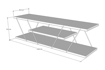 Ljusfors TV-bänk 120 cm - Valnöt - Möbler - Vardagsrum - Tv-möbler & mediamöbler - Tv-bänkar