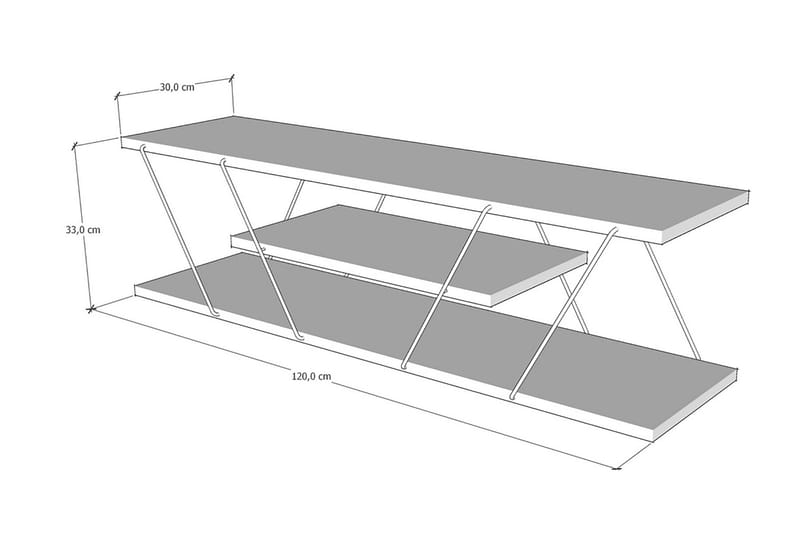 LJUSFORS TV-bänk 120 cm Vit - Möbler - Vardagsrum - Tv-möbler & mediamöbler - Tv-bänkar