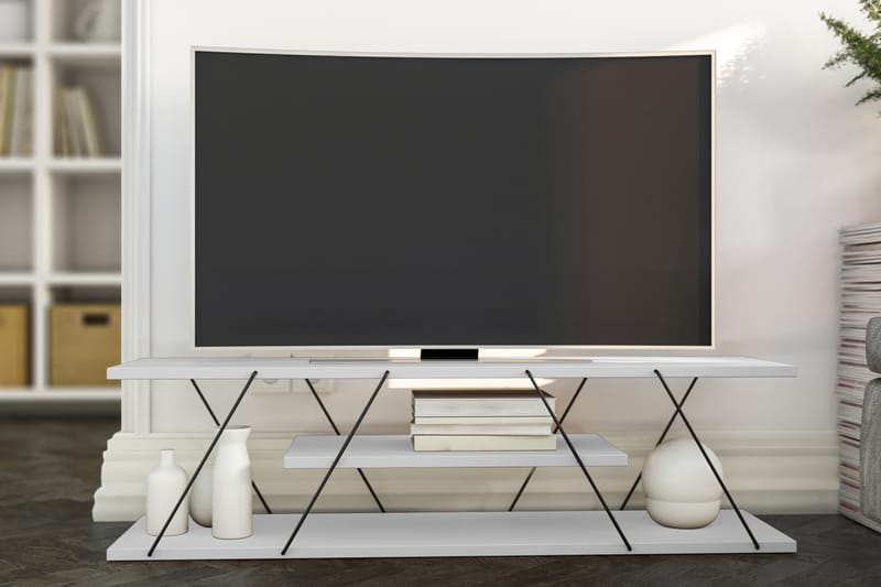LJUSFORS TV-bänk 120 cm Vit - Möbler - Vardagsrum - Tv-möbler & mediamöbler - Tv-bänkar