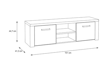 Loannia Tv-bänk 151 cm - Brun - Möbler - Vardagsrum - Tv-möbler & mediamöbler - Tv-bänkar
