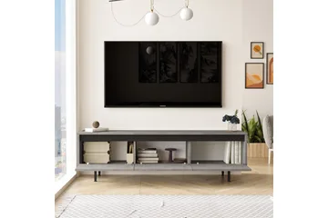 Lozyno Tv-bänk 160 cm - Silver/Svart - Möbler - Vardagsrum - Tv-möbler & mediamöbler - Tv-bänkar