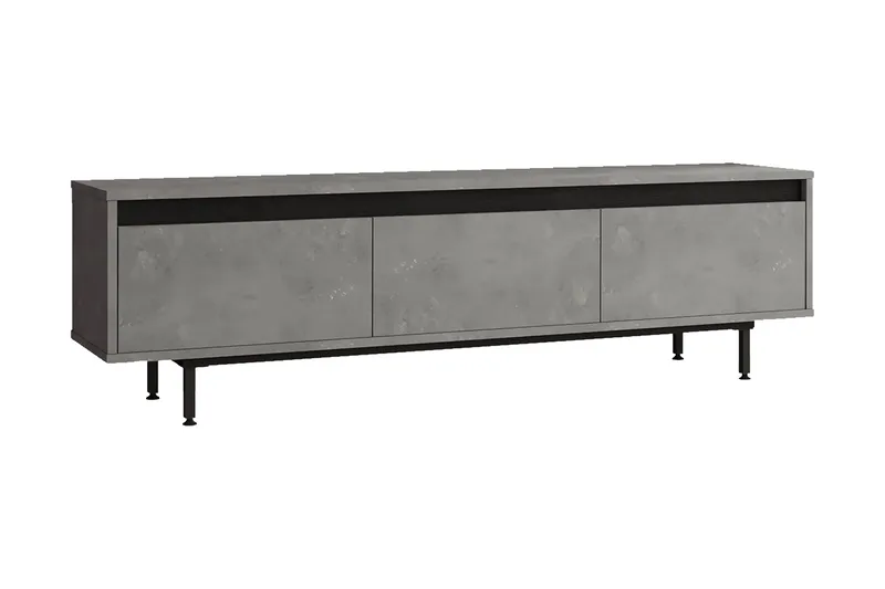 Lozyno Tv-bänk 160 cm, Silver/Svart