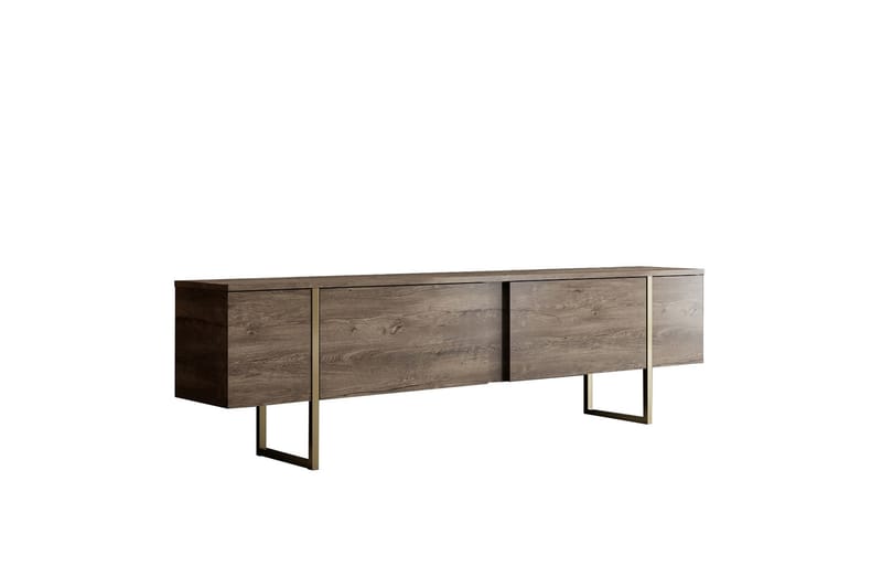 LUXE Tv-bänk 180x50 cm Brun/Guld - Möbler - Vardagsrum - Tv-möbler & mediamöbler - Tv-bänkar