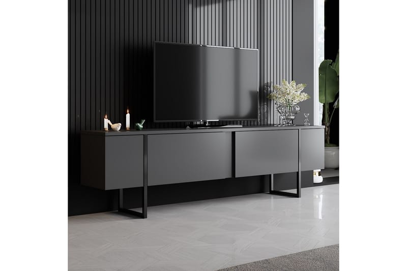 LUXE Tv-bänk 180x50 cm Svart - Möbler - Vardagsrum - Tv-möbler & mediamöbler - Tv-bänkar