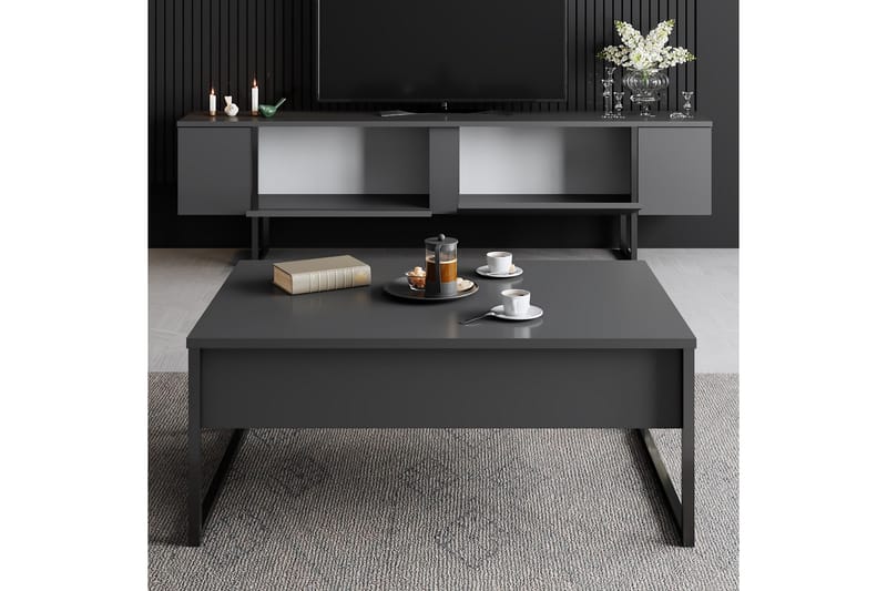 LUXE Tv-bänk 180x50 cm Svart - Möbler - Vardagsrum - Tv-möbler & mediamöbler - Tv-bänkar