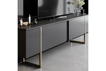 Luxe Tv-bänk 180x50 cm Svart/Guld - Hanah Home - Möbler - Vardagsrum - Tv-möbler & mediamöbler - Tv-bänkar