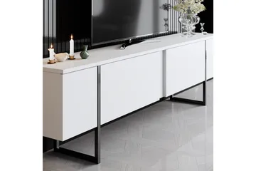 Luxe Tv-bänk 180x50 cm Vit/Svart - Hanah Home - Möbler - Vardagsrum - Tv-möbler & mediamöbler - Tv-bänkar