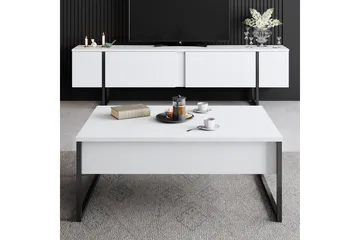 Luxe Tv-bänk 180x50 cm Vit/Svart - Hanah Home - Möbler - Vardagsrum - Tv-möbler & mediamöbler - Tv-bänkar