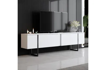 Luxe Tv-bänk 180x50 cm Vit/Svart - Hanah Home - Möbler - Vardagsrum - Tv-möbler & mediamöbler - Tv-bänkar