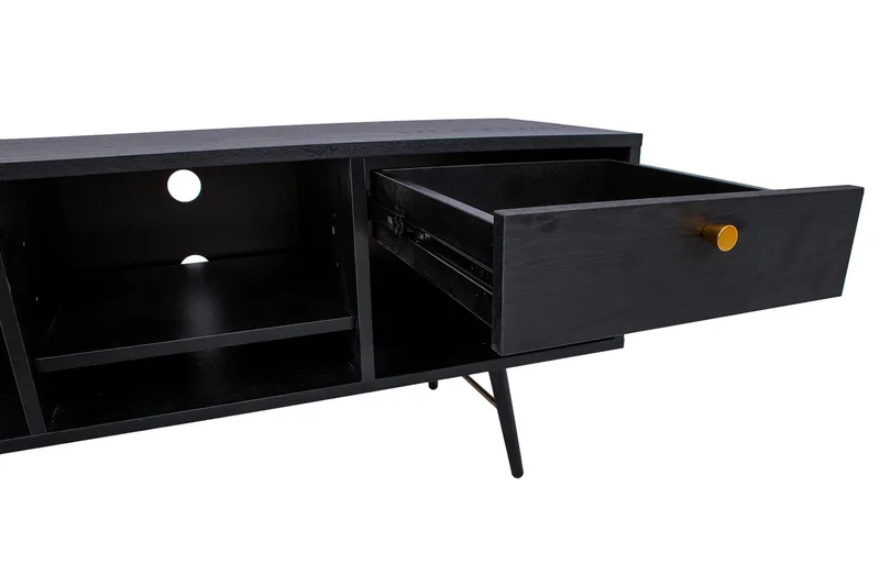 Luxemburg Tv-Bänk Svart/Koppar - Möbler - Vardagsrum - Tv-möbler & mediamöbler - Tv-bänkar
