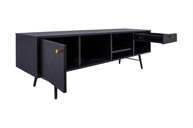 Luxemburg Tv-Bänk Svart/Koppar - Möbler - Vardagsrum - Tv-möbler & mediamöbler - Tv-bänkar