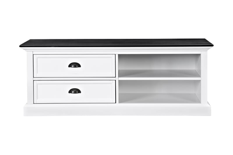 MACKAY TV-bänk 120 cm Mahogny Vit/Svart - Möbler - Vardagsrum - Tv-möbler & mediamöbler - Tv-bänkar