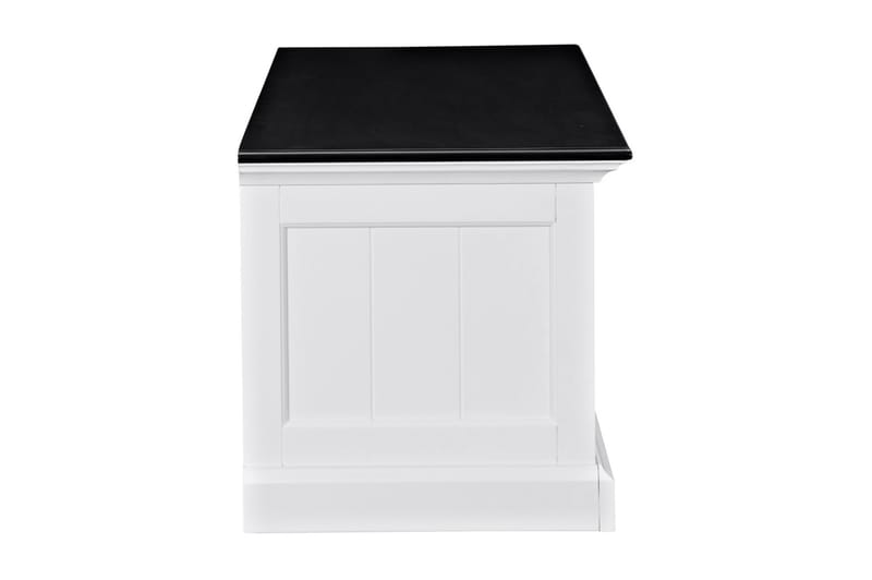 MACKAY TV-bänk 120 cm Mahogny Vit/Svart - Möbler - Vardagsrum - Tv-möbler & mediamöbler - Tv-bänkar
