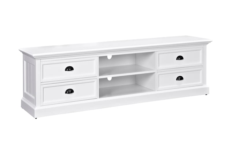 MACKAY TV-bänk 180 cm Hylla 4 Lådor Vit - Möbler - Vardagsrum - Tv-möbler & mediamöbler - Tv-bänkar