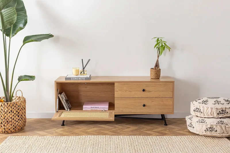 Makwana Tv-bänk 140 cm - Natural - Möbler - Vardagsrum - Tv-möbler & mediamöbler - Tv-bänkar