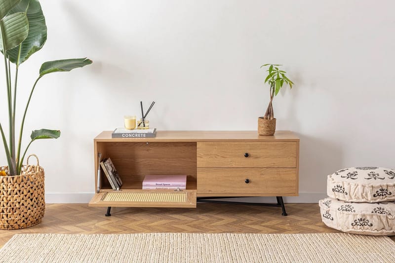 Makwana Tv-bänk 140 cm - Natural - Möbler - Vardagsrum - Tv-möbler & mediamöbler - Tv-bänkar