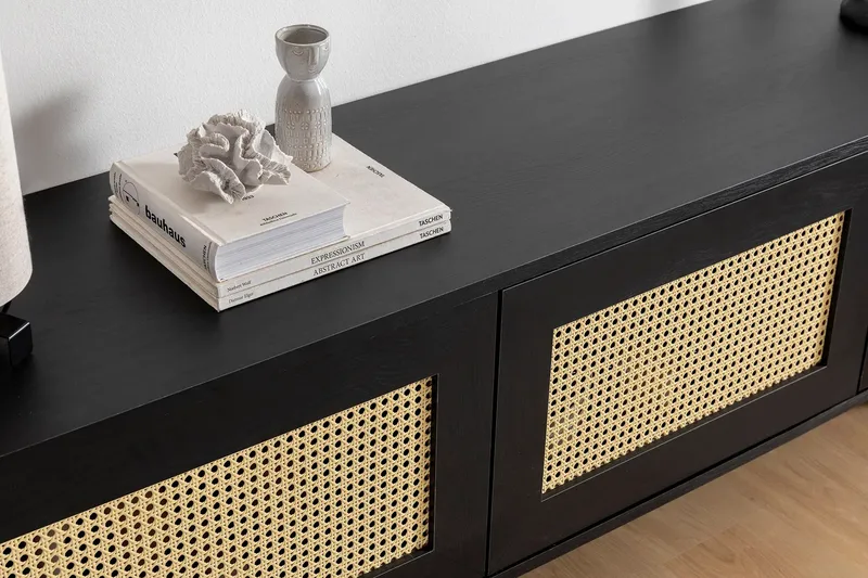 Makwana Tv-bänk 180 cm - Svart - Möbler - Vardagsrum - Tv-möbler & mediamöbler - Tv-bänkar