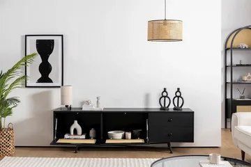 Makwana Tv-bänk 180 cm - Svart - Möbler - Vardagsrum - Tv-möbler & mediamöbler - Tv-bänkar