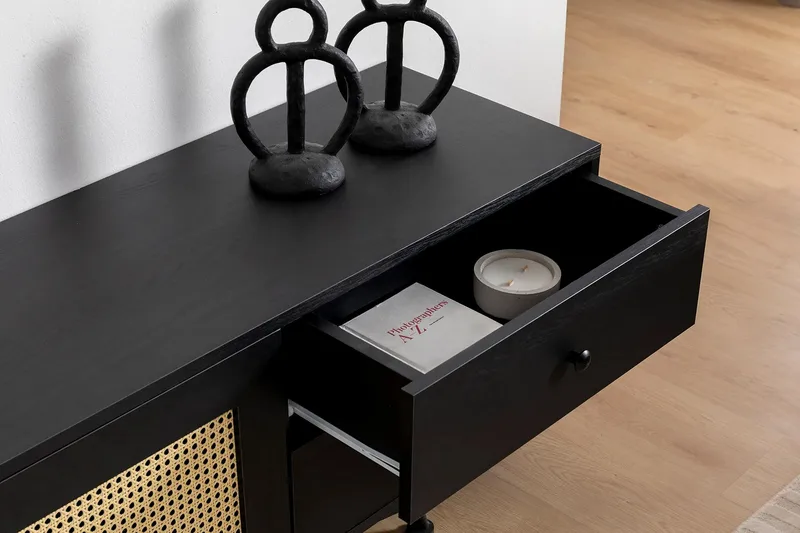 Makwana Tv-bänk 180 cm - Svart - Möbler - Vardagsrum - Tv-möbler & mediamöbler - Tv-bänkar