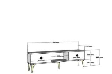 Male Tv-bänk 150 cm Silver - Möbler - Vardagsrum - Tv-möbler & mediamöbler - Tv-bänkar