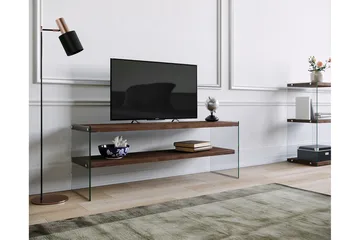 Malmby TV-bänk 120 cm - Brun/Glas - Möbler - Vardagsrum - Tv-möbler & mediamöbler - Tv-bänkar