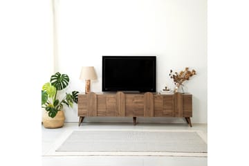 Malpani Golvstående Tv-bänk 180 cm med Förvaring i Valnöt - Brun - Möbler - Vardagsrum - Tv-möbler & mediamöbler - Tv-bänkar