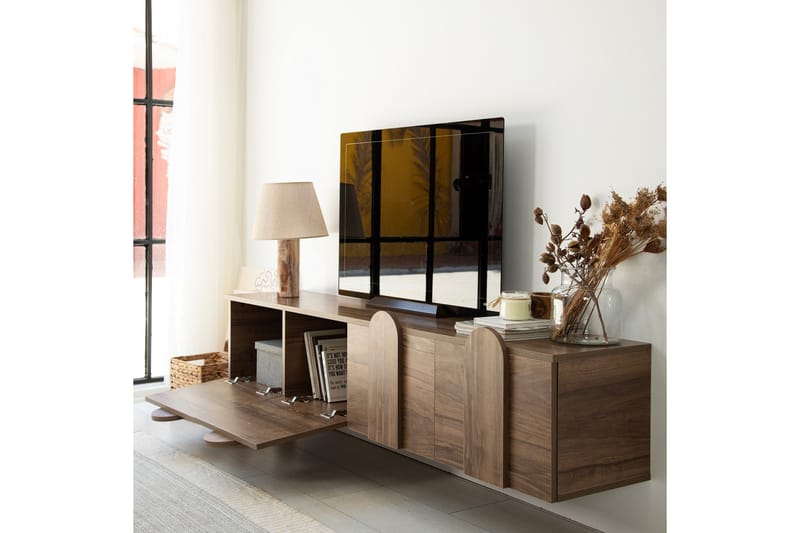 Malpani Tv-bänk 180 cm - Valnöt - Möbler - Vardagsrum - Tv-möbler & mediamöbler - Tv-bänkar