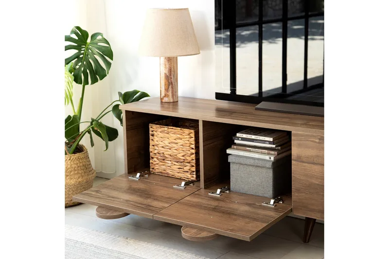 Malpani Tv-bänk 180 cm - Valnöt - Möbler - Vardagsrum - Tv-möbler & mediamöbler - Tv-bänkar